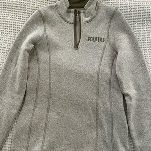 KUIU Gray Quarter-Zip Pullover